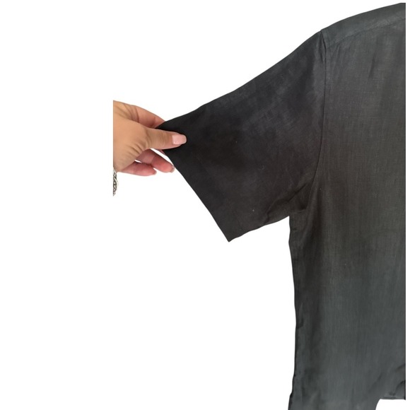 Joseph Abboud 100% Linen Casual Button Up Shirts Bundle Black and White Mens Lg - Picture 4 of 9